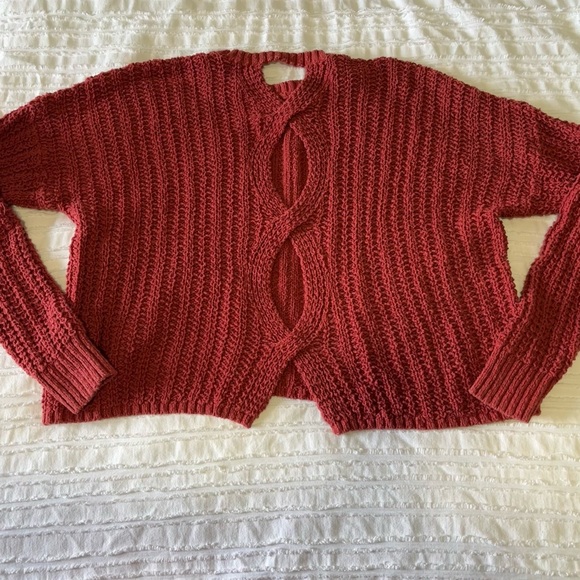 Hollister Coral Sweater Back Cut Outs - Picture 2 of 4
